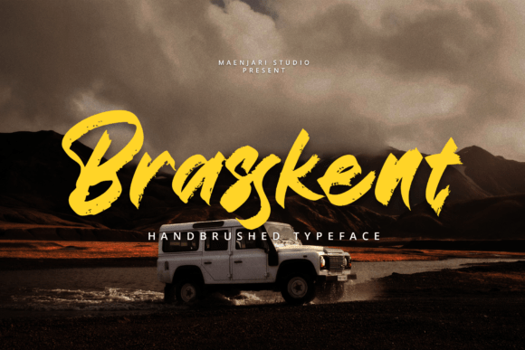Brasskent: An Edgy Brush Font for Bold, Gritty Designs