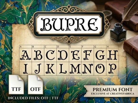 Bupre: The Ancient Font for Modern Mythic Brands
