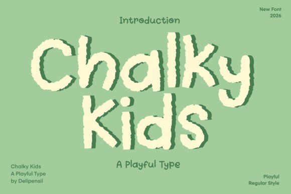 Chalky Kids: A Handwritten Font for Playful Design