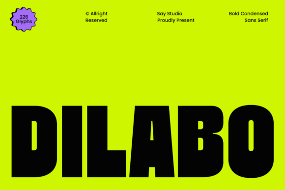 Dilabo: The Bold Condensed Sans Serif for Modern Brands