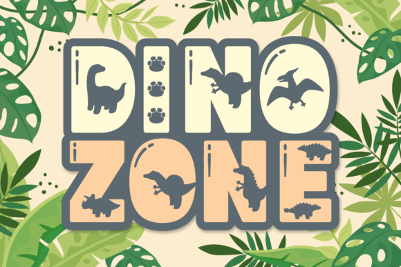 Dino Zone: The Playful Display Font for Kids' Projects