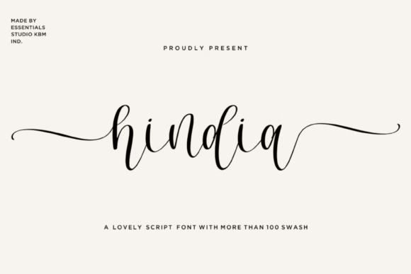 Hindia: A Modern Calligraphic Font for Elevated Branding