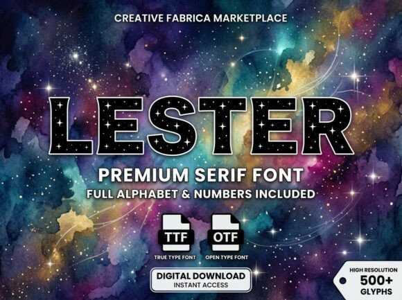 Lester: A Decorative Display Font for Bold Visual Statements