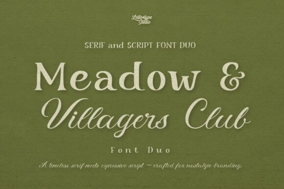 Meadow & Villager Club Duo: A Font Pairing for Timeless Stories