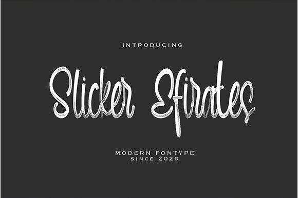 Slicker Efirates: The Expressive Brush Font for Modern Brands
