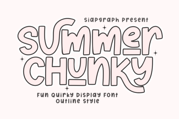 Summer Chunky Outline: Bold Typography for Vibrant Designs